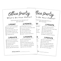 Office Party Game - Office What's On Your Phone Game (30-Cards), Team Building Game, Work Party Game, Icebreaker Game, Fun Work Party Activities (FW07)