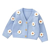 ODASDO Baby Girls Boys First Birthday Outfit One Embroidery Sweater Knitted Pullover Sweatshirt Knitwear Fall Winter Clothes