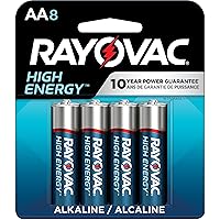 Rayovac High Energy AA Batteries (8 Pack), Double A Alkaline Batteries