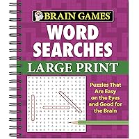 Brain Games - Word Searches - Large Print (Purple)