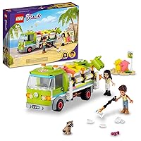 LEGO Friends Recycling Truck Toy 41712 - Set Includes Garbage Sorting Bins, Emma and River Mini Dolls, Educational Learning Toys for Kids 6+ Years Old, Great Gift for Boys and Girls