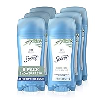 Antiperspirant Deodorant Women, Shower Fresh Scent, Invisible Solid 2.6 Oz (Pack of 6)