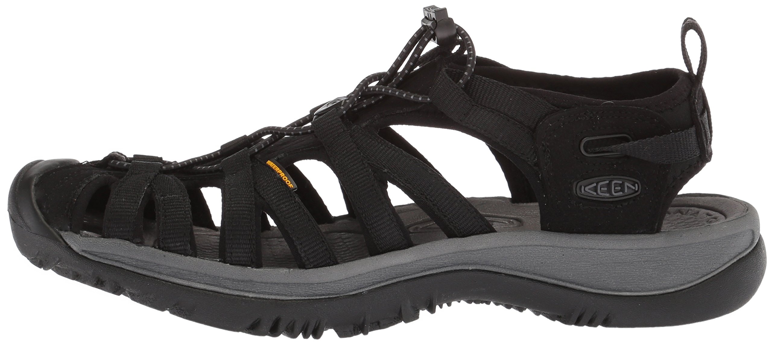 KEEN Women's Whisper Closed Toe Sport Sandals, Black/Magnet, 9.5