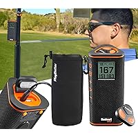 Bushnell Wingman View Golf Speaker Bundle - Easy-to-Read LCD Display, Bluetooth Music & Audible GPS Distances - Includes Wingman View & Protective Wingman Pouch