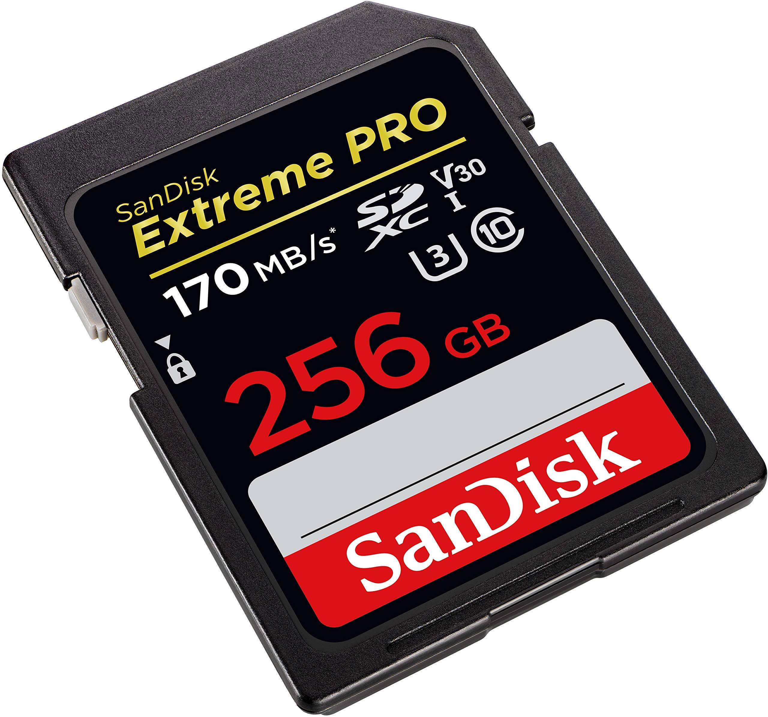 SanDisk 256GB Extreme PRO SDXC UHS-I Card - C10, U3, V30, 4K UHD, SD Card - SDSDXXY-256G-GN4IN