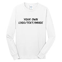 INK STITCH Unisex PC54LS Design Your Own Custom Cotton Long Sleeve Shirts - Mulicolors