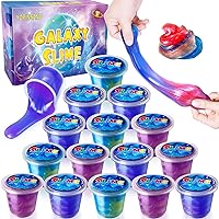 15 Pack Galaxy Slime Kit, Slime Party Favors for Kids, Stretchy & Non-Sticky Slime Pack, Stress & Anxiety Relief Slime Toy for Boys Girls 5-12