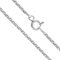 Honolulu Jewelry Company Sterling Silver 1.2mm Wheat Chain Necklace, 14