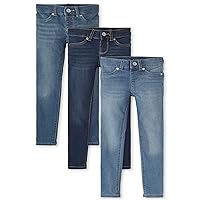 The Children's Place Girls' Stretch Denim Jeggings, 3 Pack