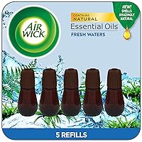 Air Wick Essential Mist Refill, 5 ct, Fresh Waters, Essential Oils Diffuser, Air Freshener