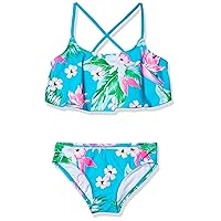 Kanu Surf Girls' Alania Flounce Bikini Beach Sport 2 Piece Swimsuit