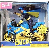 Barbie Year 2003 Super Hero 12 Inch Doll Set - Barbie as Batgirl with Batgirl's Motorcycle and Batarang