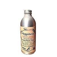 HAPPINESS Aromatherapy Body Room Mist Spray - Lavender, Grapefruit, Rosemary, Patchouli - 100% Pure Essential Oils, Vegan, Organic, Non GMO (8 oz Refill)