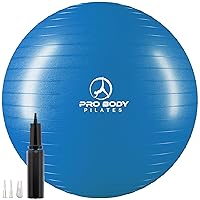 ProBody Pilates Ball Exercise Ball Yoga Ball, Multiple Sizes Stability Ball Chair, Large Gym Grade Birthing Ball for Pregnancy, Fitness, Balance, Workout and Physical Therapy w/Pump