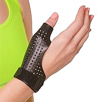 BraceAbility Hard Plastic Thumb Splint | Arthritis Treatment Brace to Immobilize & Stabilize CMC, Basal and MCP Joints for Trigger Thumb, Tendonitis Pain, Sprains (Large Right)