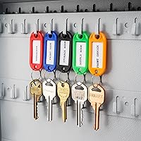 Barska Multi-Purpose Key Tags with Write-On Labels & Ring Holders - 100 Colored Tags