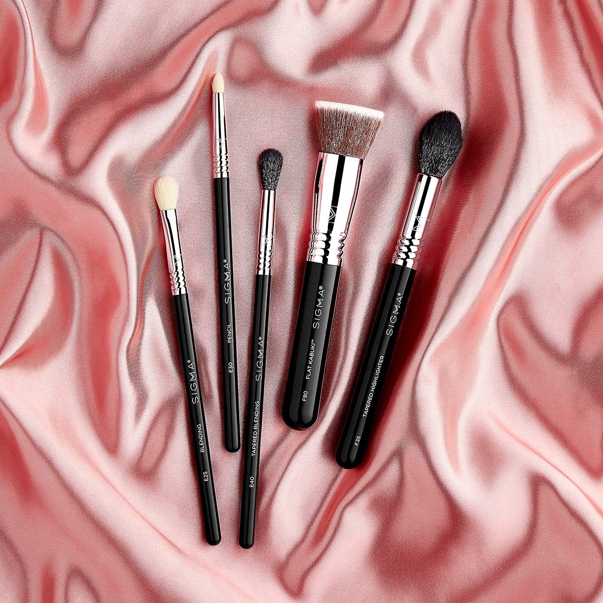 Sigma Most-Wanted Brush Set - Includes 5 of our Favorite Brushes, Perfect for Face & Eye Makeup