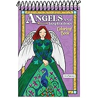 Jim Shore Angels and Inspirations Coloring Book (Design Originals) 32 Folk Art Inspired Designs with Faith-Based Quotes - Pocket-Size and Spiral-Bound with Perforated Pages and a Lay-Flat Edge