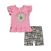 Real Love Girls' 2-Piece Bike Shorts Set Outfit