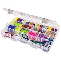 ArtBin Large Solutions Box Clear Art & Craft Organizer with Dividers - Plastic Storage Case for Convenient and Versatile Storage - Ideal for Various Craft Supplies