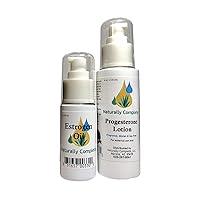 Estro-Oil Set 2 oz. Pump Bottle Estrogen Oil Plus 4 oz Pump Bottle of Progesterone All are Non-GMO | Soy-Free | Menopause Relief | Made in The USA