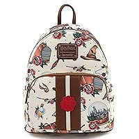 Loungefly Harry Potter Tattoo Art Cream Color Womens Double Strap Shoulder Bag Purse