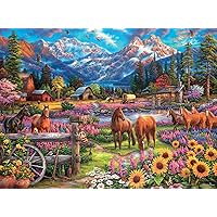 Chuck Pinson - Free to Roam - 1000 Piece Jigsaw Puzzle for Adults Challenging Puzzle Perfect for Game Nights - Finished Size 26.75 x 19.75