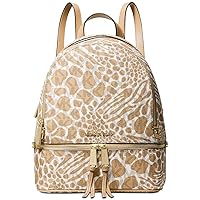 Michael Kors Rhea Zip Medium Backpack, Camel Multi One Size