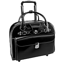 Limited Edition Laptop Briefcase, Black Leather (96315C)