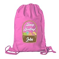 Personalized Easter Drawstring Bag, Funny Easter Basket Bag, Custom Cinch Bags - Pink CE2725EasterDTG S1