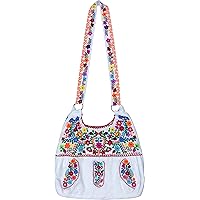 YZXDORWJ Mexican Embroidered Bag for Women Floral Traditional Handbag Satchel Morral Bag