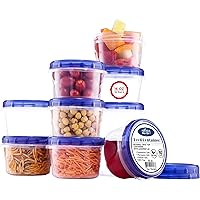 Soup Freezer Storage Containers With Twist Top lids [16 Oz - 10 Pack] Reusable Plastic Food Container with Screw On Lids, leak proof, Airtight, Stackable, Microwave Safe BPA Free