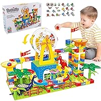 Marble Run Big Building Blocks, 253pcs, Kids Race Track, STEM Educational Toy for Kids Age 3-8, Christmas Toys for Boys & Girls