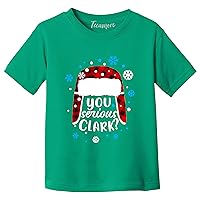 You Serious Clark Christmas Buffalo Plaid Youth Girls Boys T-Shirt Gifts