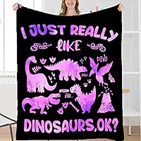 Dinosaurs Galaxy Blanket Gifts, Ultral Soft Lightweight Dinosaurs Galaxy Blanket for Boys Girls Throw for Couch Gift Christmas Birthday 60