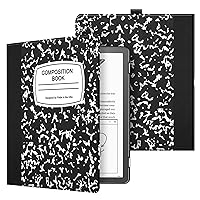 Fintie Slimshell Case for Kindle Scribe 10.2 Inch (2022 Released) - Premium PU Leather Lightweight Book Folio Cover Auto Sleep/Wake with Pen Holder, Composition Book
