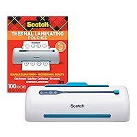 Scotch Thermal Laminating Pouches, 8.9 x 11.4-Inches, 5 mil thick, 100-Pack (TP5854-100) and Scotch PRO Thermal Laminator, 2 Roller System (TL906) Bundle
