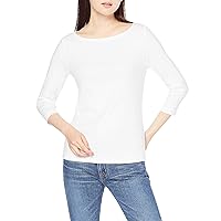 Amazon Essentials Women's Slim-Fit 3/4 Sleeve Solid Boat Neck T-Shirt