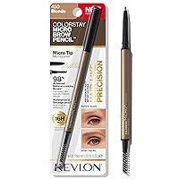 Revlon ColorStay Micro Eyebrow Pencil with Built In Spoolie Brush, Infused with Argan and Marula Oil, Waterproof, Smudgeproof, 450 Blonde (Pack of 1)