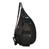 KAVU Mini Beach Rope Bag Mesh Crossbody Sling Backpack - Black