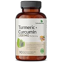Turmeric + Curcumin 1500 MG per Serving, Antioxidant, Joint & Digestion Support with BioPerine for Enhanced Nutrient Intake, Non-GMO, 90 Vegetarian Capsules