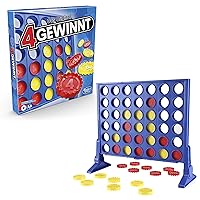 Hasbro 4 wins, Strategy Game for 2 Players, 4 wins Grid Wall, 4 in a Row, Game for Children Aged 6 and Over