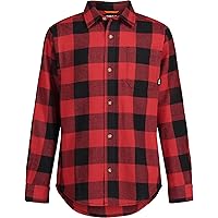 BASS OUTDOOR Boys' Long Sleeve Flannel Button Down Shirt