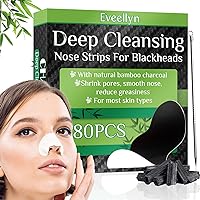 Blackhead Remover Strips, Charcoal Pore Strips(80 PCS), Deep Cleansing Blackhead Strips for All Skin Type, Nose Strips Blackhead Remover (Women & Men), Keep Skin Clear and Tighten Pores