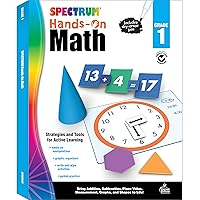 Spectrum 1st Grade Hands-On Math Workbook, Ages 6 to 7, Grade 1 Hands-On Math, Dry Erase Addition, Subtraction, Place Value, Graphs, and Geometry Workbook With Dry Erase Pen - 96 Pages (Volume 28) Spectrum 1st Grade Hands-On Math Workbook, Ages 6 to 7, Grade 1 Hands-On Math, Dry Erase Addition, Subtraction, Place Value, Graphs, and Geometry Workbook With Dry Erase Pen - 96 Pages (Volume 28) Hardcover