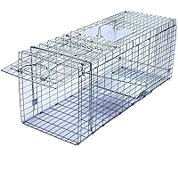 Faicuk Large Collapsible Humane Live Animal Cage Trap for Raccoon, Opossum, Stray Cat, Rabbit, Groundhog and Armadillo - 32