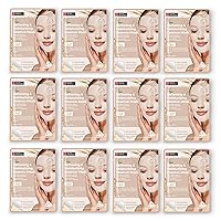 Original Derma Beauty Collagen Face Masks Skincare 12 PK Softening & Moisturizing Oat Face Mask Skin Care Sheet Masks Set for Beauty & Personal Care Korean Face Mask