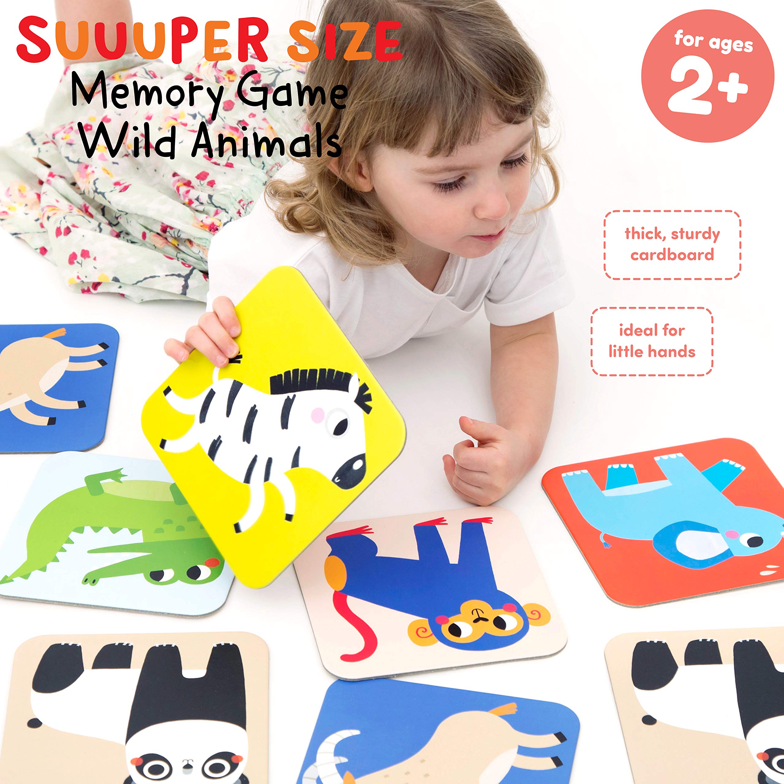 Banana Panda - Suuuper Size Memory Game Wild Animals - Educational Matching Activity for Kids Ages 2 Years +