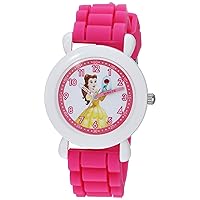 Disney The Princess & The Frog Kids' WDS000526 Princess Analog Display Analog Quartz Pink Watch
