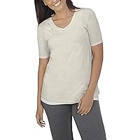 Fruit of the Loom Women's Crafted Comfort Relaxed Fit Tri-Blend Tees, Short & Long Sleeve